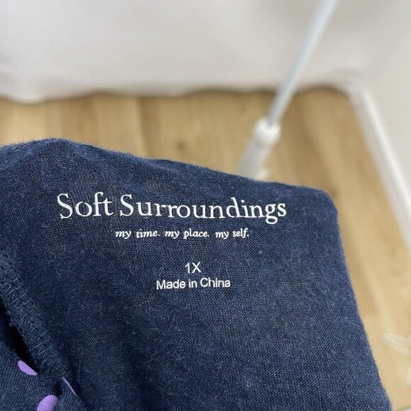 Soft Surroundings Jersey Knit Polka Dot Tank Summer Maxi Dress Purple size 1X - Picture 6 of 6